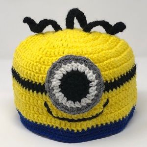 Toddler minion hat beanie 20 to 22 inches stretchy
